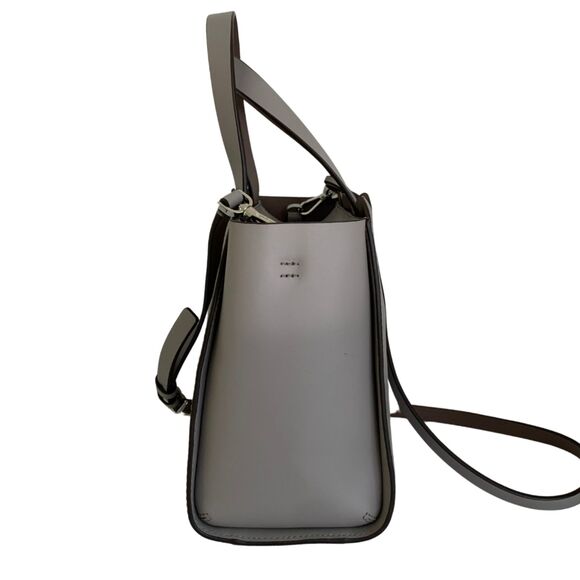 Kate Spade Mini Mina Magnolia Street Satchel Crossbody Grey Leather - Picture 5 of 11